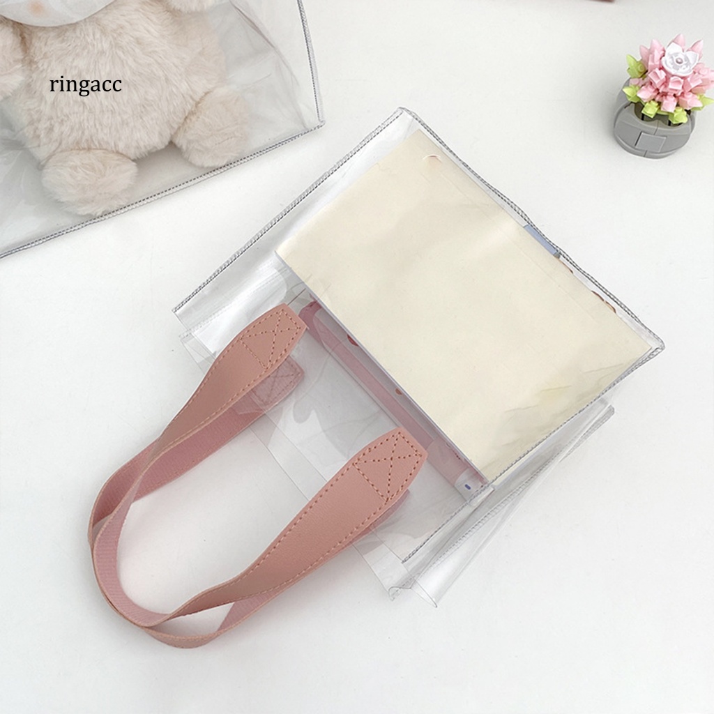 Túi Xách Tote Trong Suốt Sức Chứa Lớn Chống Sốc Chống Mài Mòn Có Tay Cầm Đa Ứng Dụng Cho Học Sinh