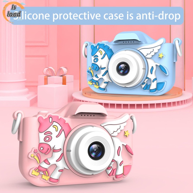 Máy Ảnh Kỹ Thuật Số 2.0ips Hd Họa Tiết Hoạt Hình Dễ Thương Dùng Làm Quà Tặng Sinh Nhật Cho Bé