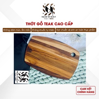  Thớt gỗ Teak NEW M WAY Oval Có lỗ tiện dụng gọn nhẹ 