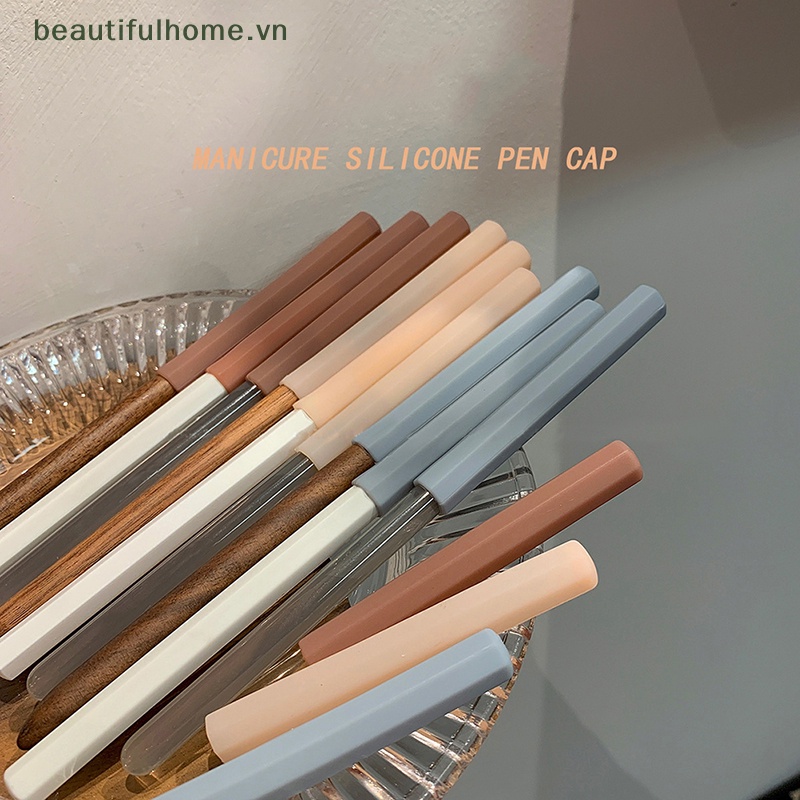 Set 3 Nắp Đậy Cọ Trang Trí Móng Tay Chuyên Dụng Cho Salon