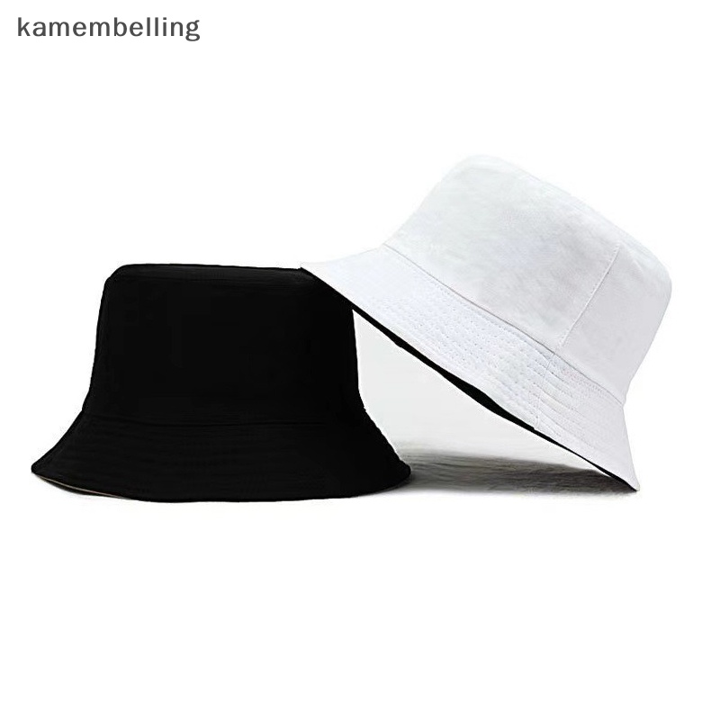 Kamembelling Nón Tai Bèo Cotton Màu Sắc Tinh Khiết Có Thể Gấp Lại Dành Cho Nam Nữ Đi Biển Câu Cá Hung