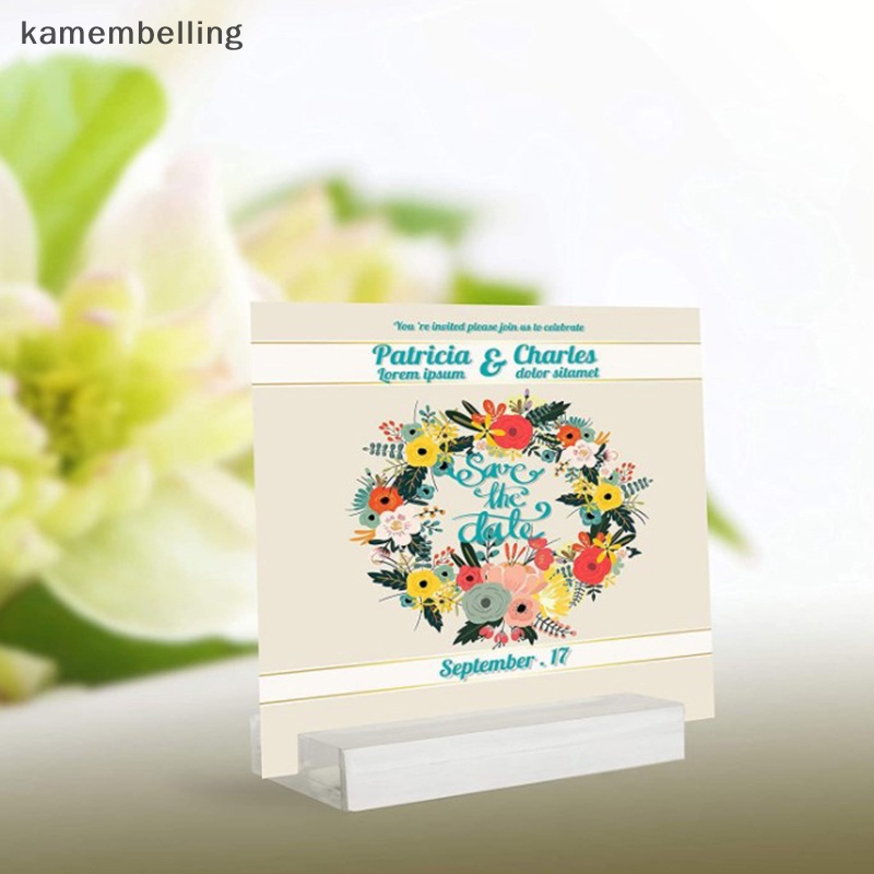 1 Giá Đỡ Trưng Bày Thẻ Bằng Acrylic Trong Suốt Tiện Dụng Cho Văn Phòng / Tiệc Cưới