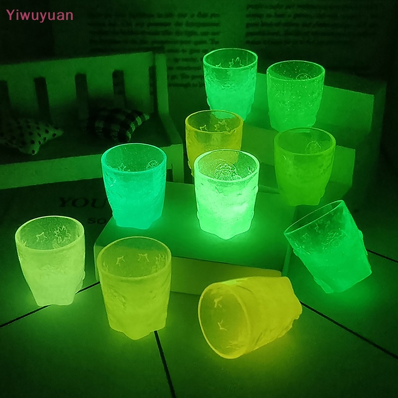 < Yiwuyuan > Móc Khóa Cốc Nước Mô Phỏng Ban Đêm Twinkle Dad DIY Sáng Tạo Mới