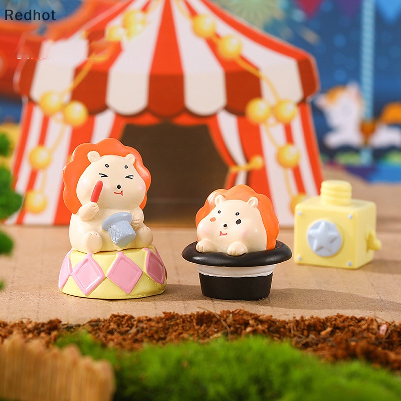 &lt; Redhot &gt; Mô Hình Sư Tử Rạp Xiếc Mini Vui Nhộn Trang Trí Tiểu Cảnh Để Bàn Trang Trí Nội Thất