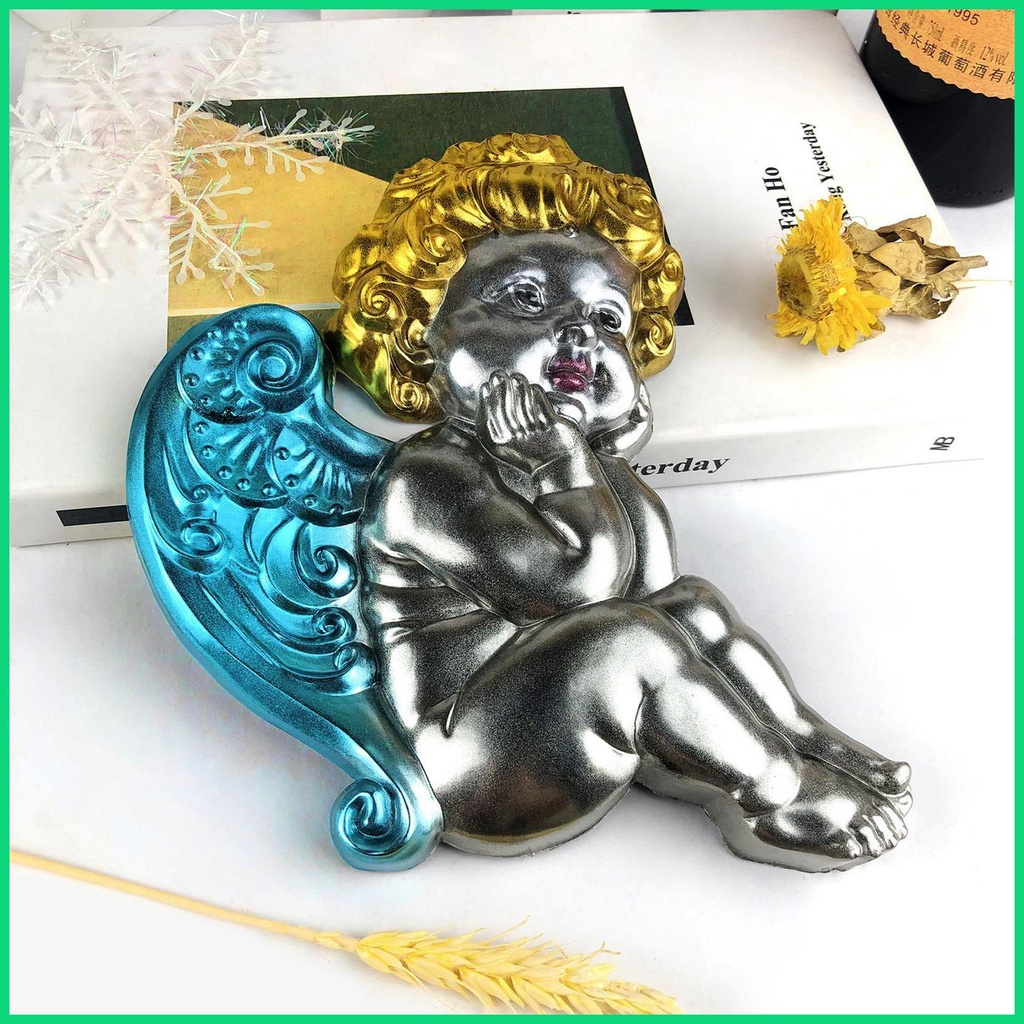 Khuôn Làm Bánh Bằng Silicone Chống Dính Hình Đôi Cánh Thiên Thần 3D Dễ Thương