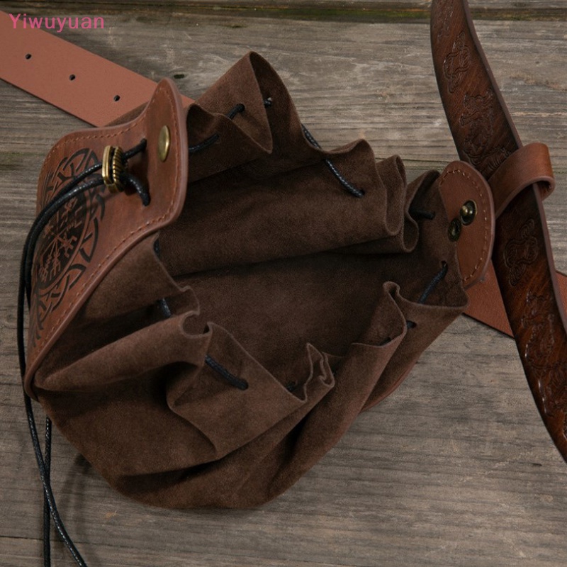 < Yiwuyuan > Túi Dây Rút Đựng Tiền Xu Celtic Viking Phong Cách Steampunk Hóa Trang Mới Cho Nam Và Nữ