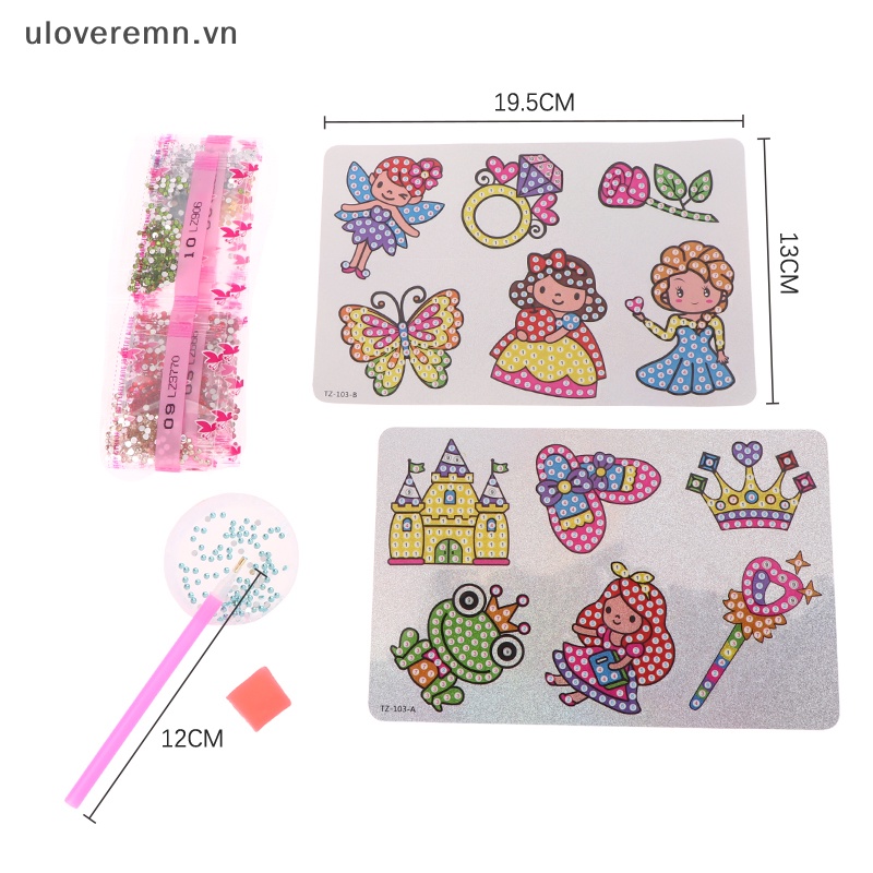 Bộ Tranh Đính Đá 5D Tự Làm Họa Tiết Nghệ Thuật Cho Bé