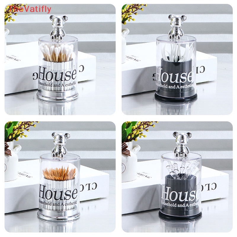 Hộp Đựng Tăm Bông / Tăm Xỉa Răng Hình Gấu Sáng Tạo Cho Nhà Bếp