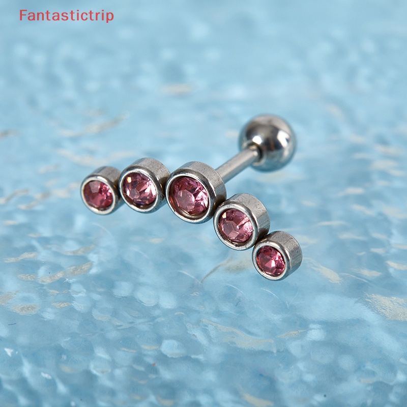 [Fantastictrip] Bông Tai Pha Lê Bằng Thép Không Gỉ Thời Trang Mới Cho Nữ