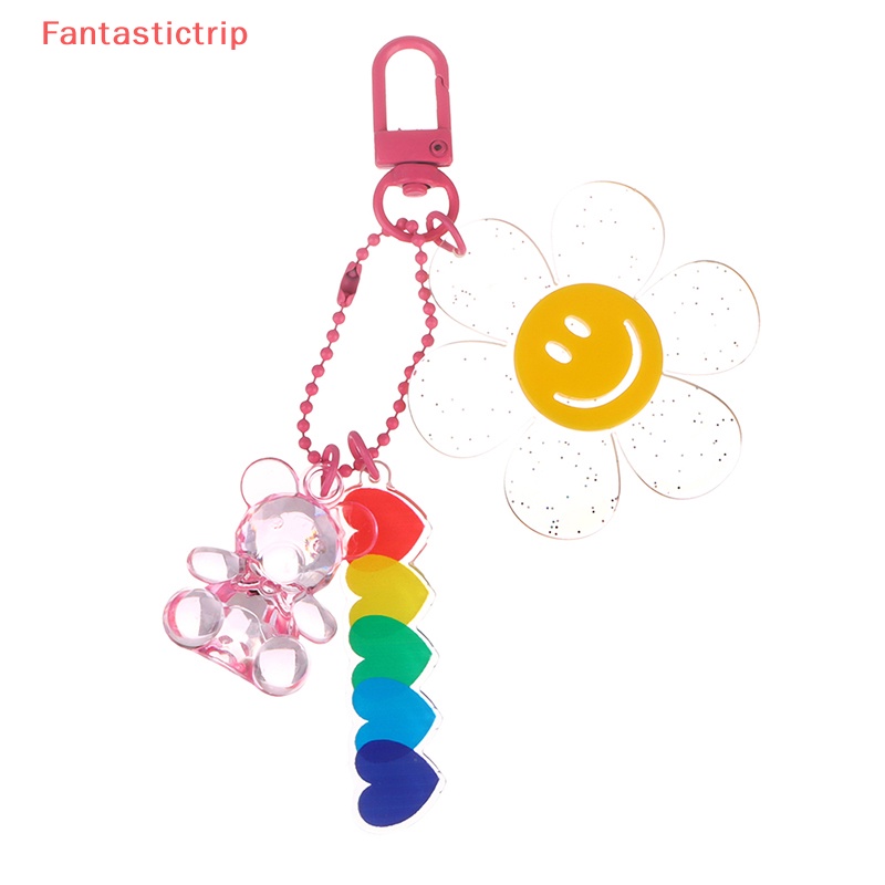 1 Móc Khóa Hoa Hướng Dương Bằng Acrylic Thời Trang Mới