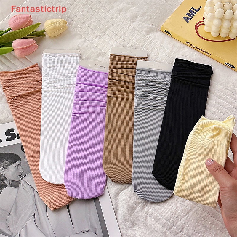 1 Đôi Tất Nylon Mỏng Thoáng Khí Màu Trơn Thời Trang Cho Nữ Mới