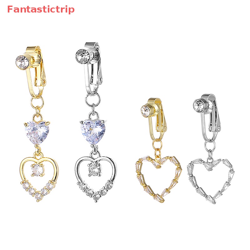 [Fantastictrip] Khuyên Rốn Đính Đá Hình Trái Tim Thời Trang Mới Cho Nữ