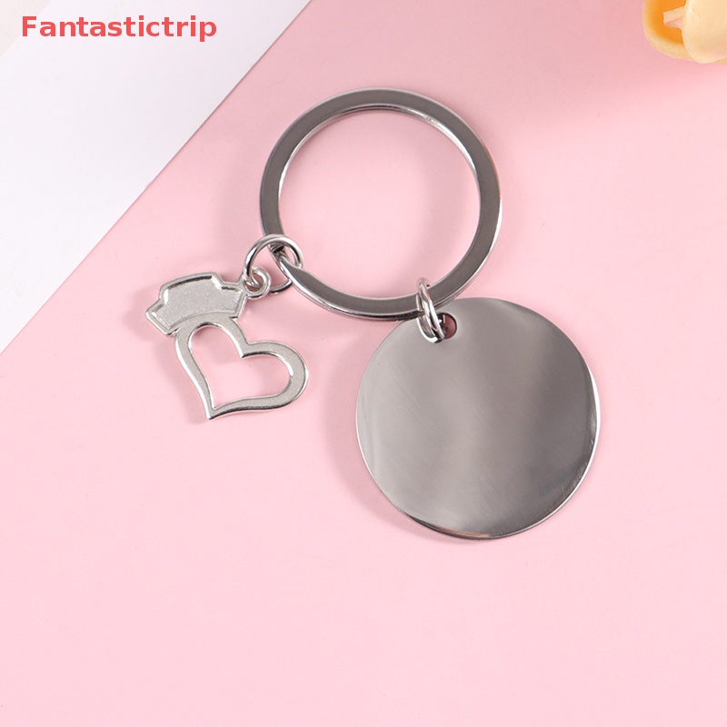 1 Móc Khóa Mặt Tròn Khắc Chữ I 'M a Nurse Thời Trang Mới