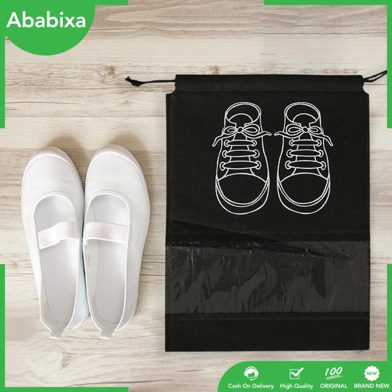 [Ababixa] Túi Giặt Giày Dây Rút Bằng Vải Không Dệt Trọng Lượng Nhẹ Cho Yoga / Chạy Bộ / Nhảy / Thể Dục Chống Thấm Nước