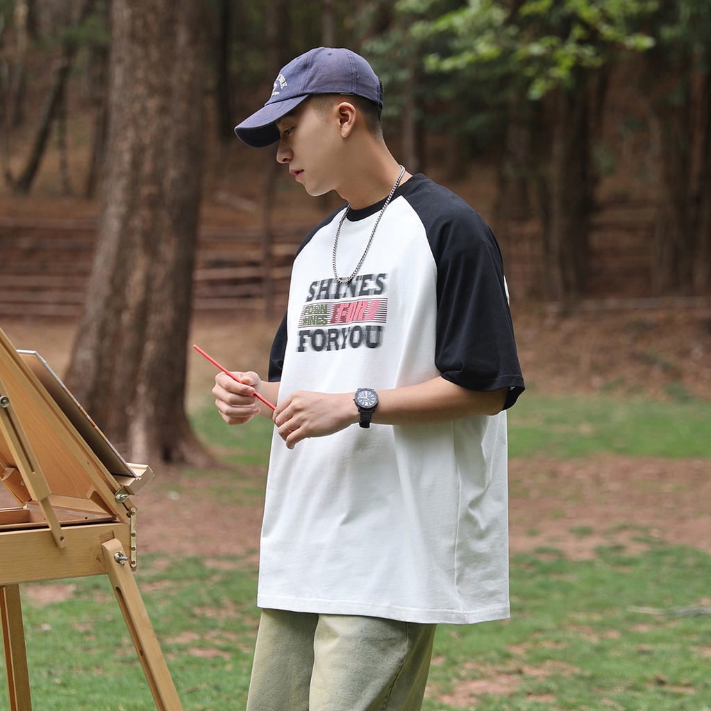 Áo Thun Tay Ngắn Dáng Rộng Bằng Cotton Thời Trang Mùa Hè Cho Nam 9