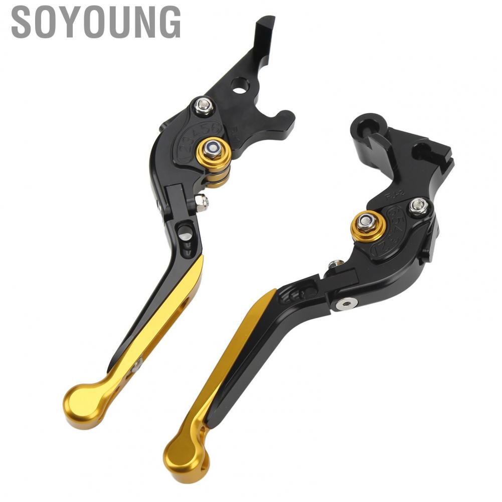 Soyoung Short Brake Clutch Levers  Rustproof Wearproof Adjustable Aluminum Alloy for MT07 MT09 FZ07