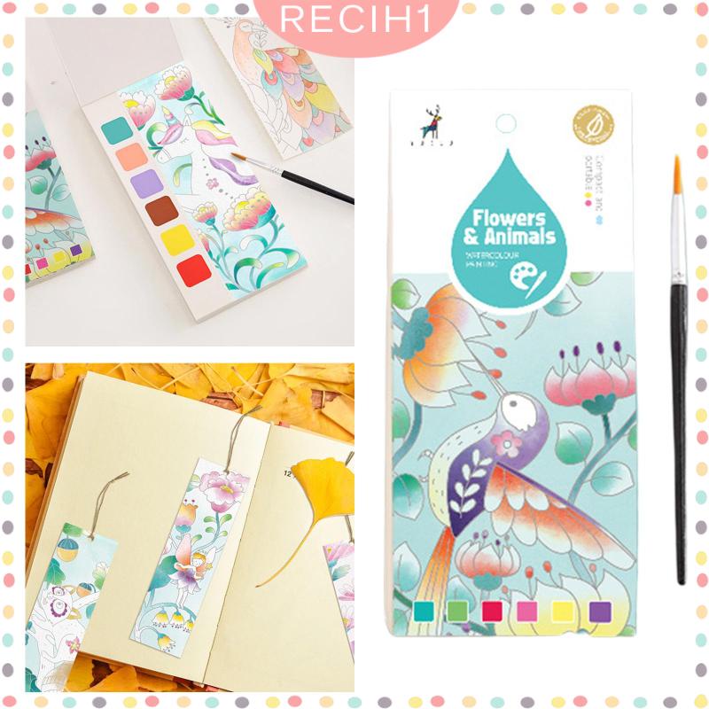 Sách Tô Màu Nước Bỏ Túi Kèm Cọ Cho Người Mới Bắt Đầu