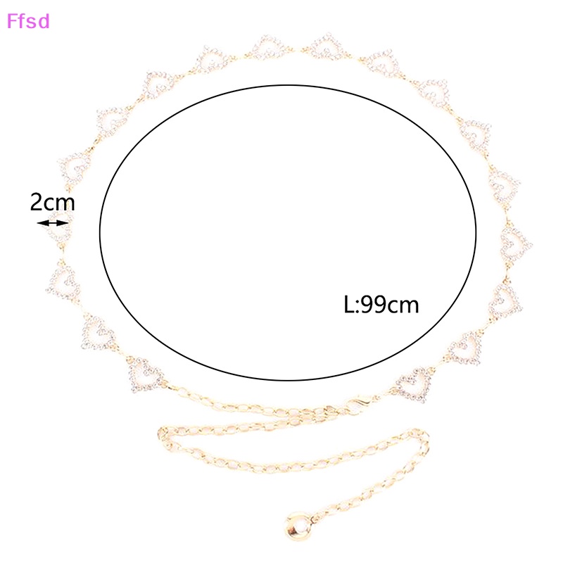 {Ffsd} Thắt Lưng Chuỗi Xích Đơn Giản Hình Trái Tim Một Lớp Đính Đá Thời Trang Làm Quà Tặng Tiệc Tùng Cho Nữ