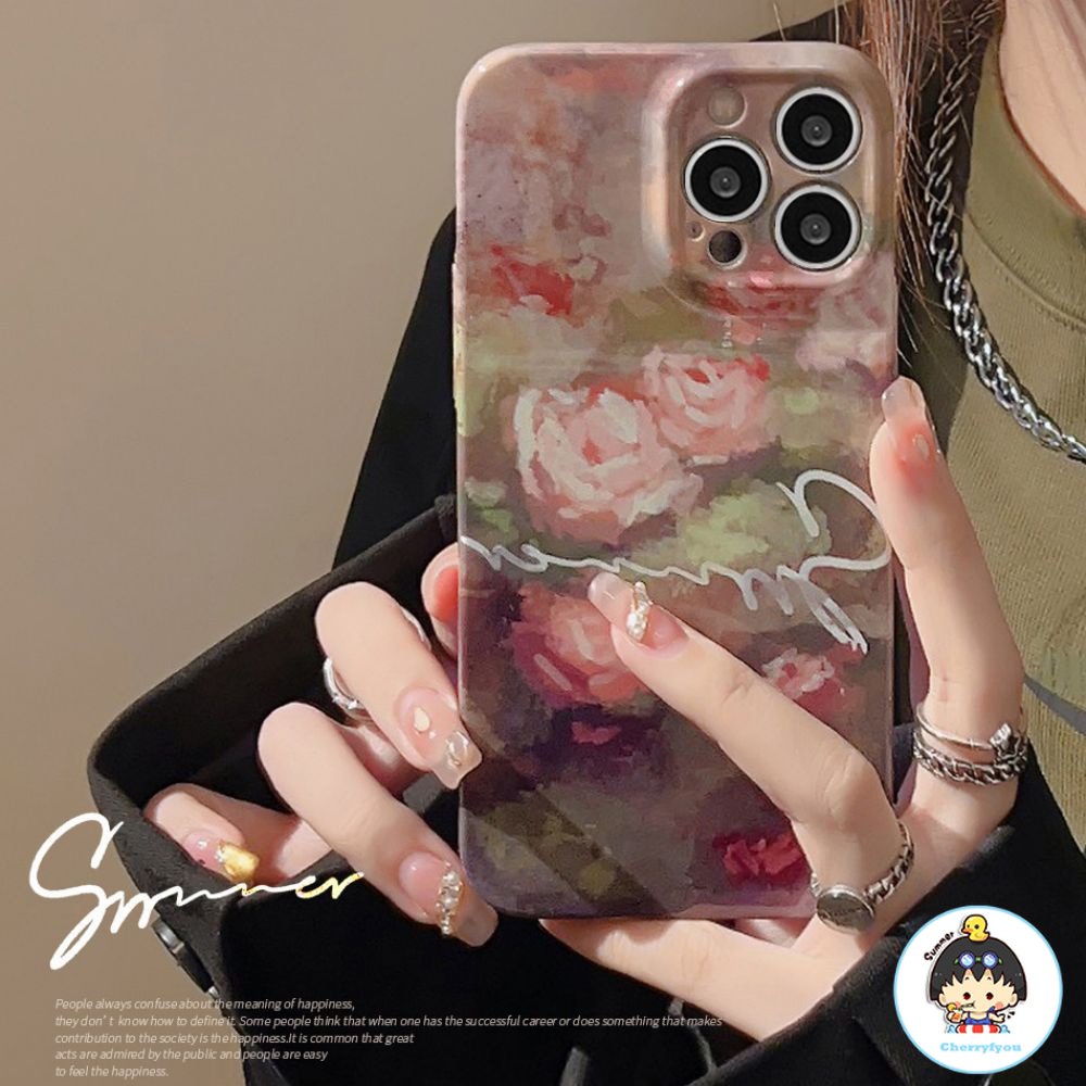 Ốp Điện Thoại TPU Mềm Chống Sốc In Hình Hoa Hồng Cổ Điển Cho IPhone 14 Pro Max 13 12 11 Pro Max XR XS Max 7 8 Plus SE