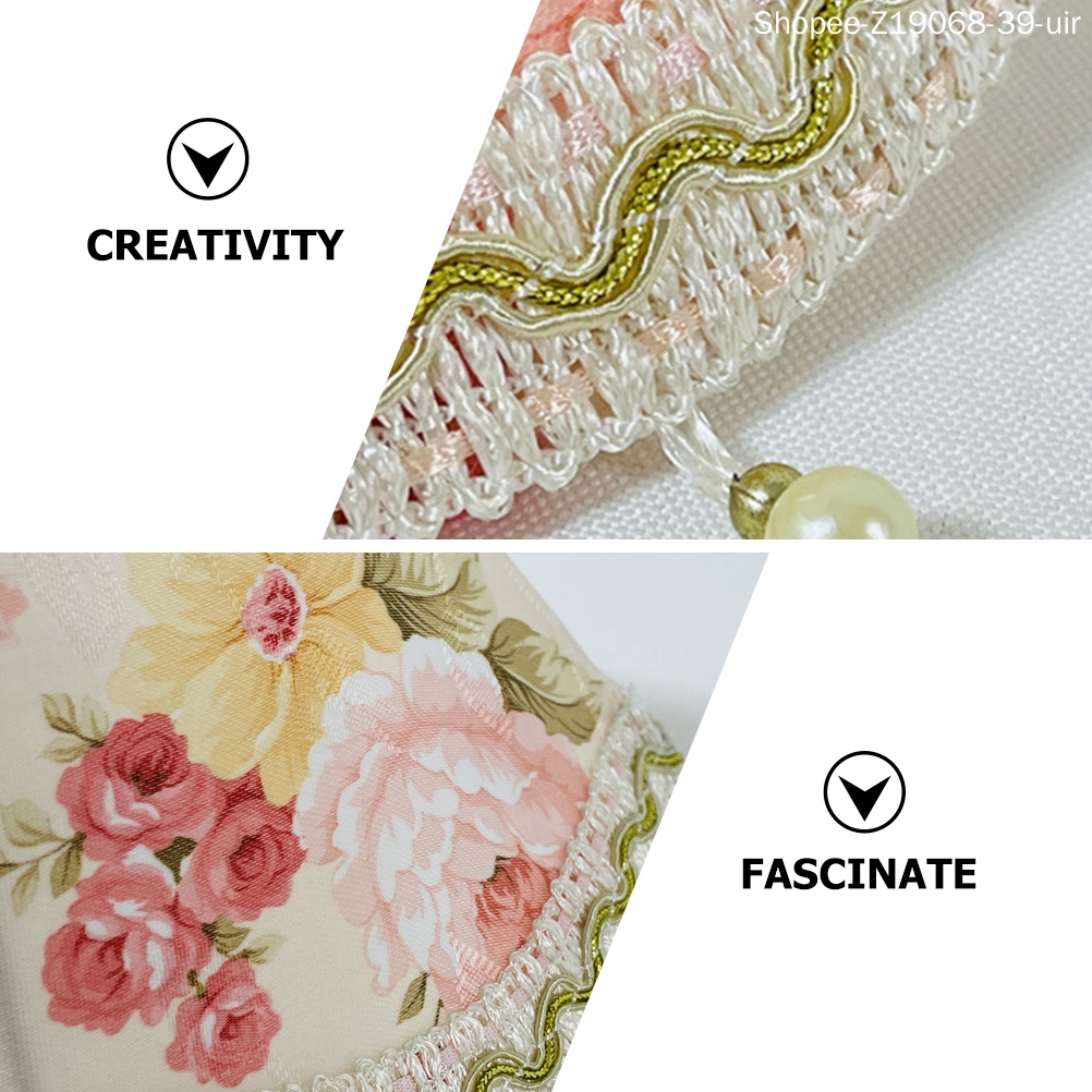 Chụp Đèn Bằng Vải Họa Tiết Hoa Phong Cách Vintage