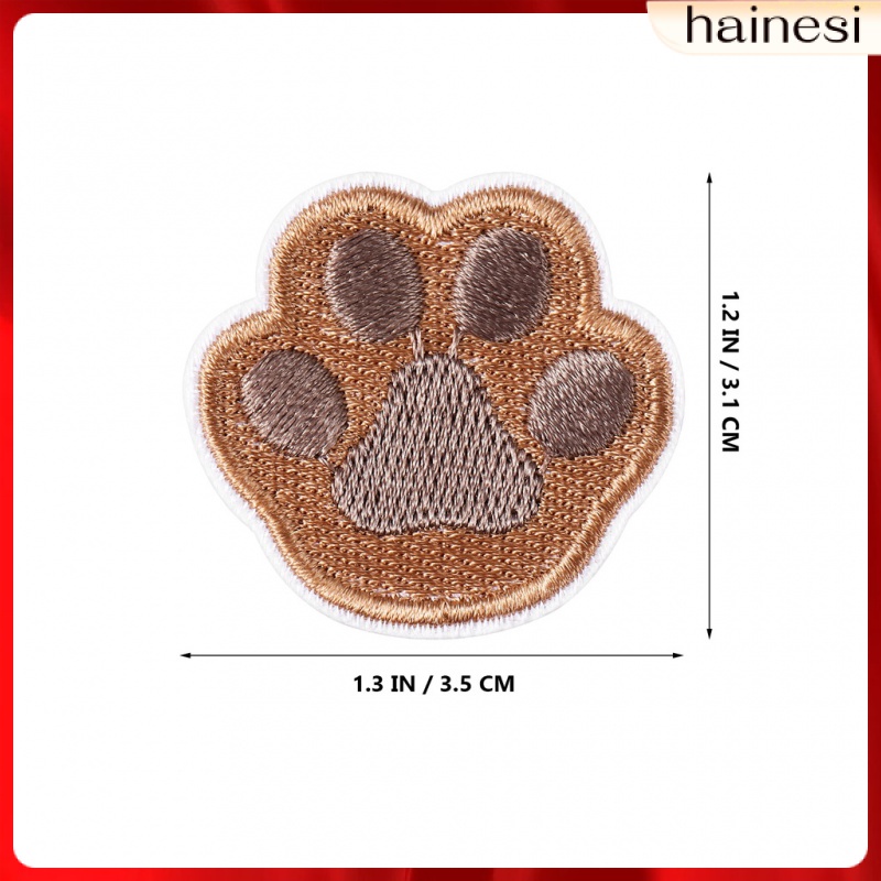 Bộ 7 Sticker Ủi Thêu Hình Dấu Chân Chó Dễ Thương