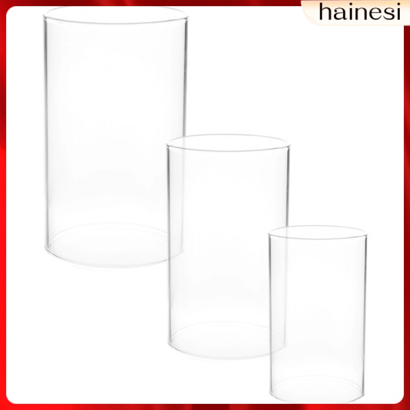 Bộ 3 Đèn Lồng Thủy Tinh Trong Suốt Kiểu Cổ Điển Dùng Trang Trí Nhà Cửa