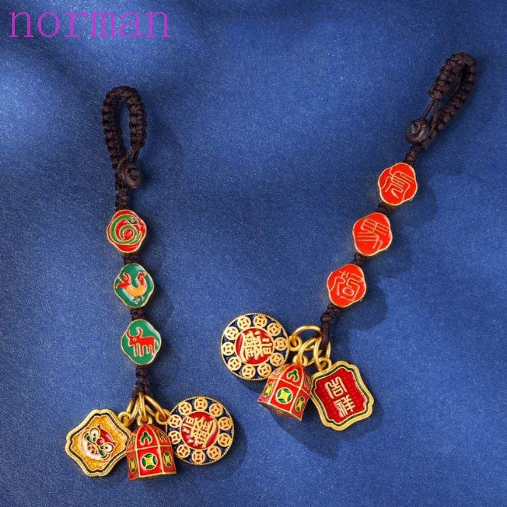 Móc Khóa Xe Hơi NORMAN Bằng Đồng Thủ Công Chất Lượng Cao Phong Cách Trung Hoa