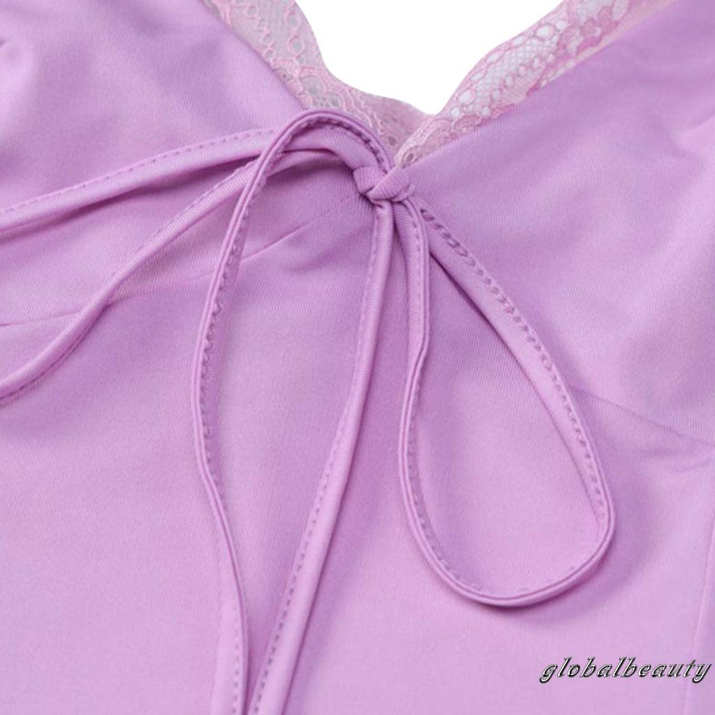 Đầm Midi Hai Dây Cổ Chữ V Hở Lưng Gợi Cảm Cho Nữ