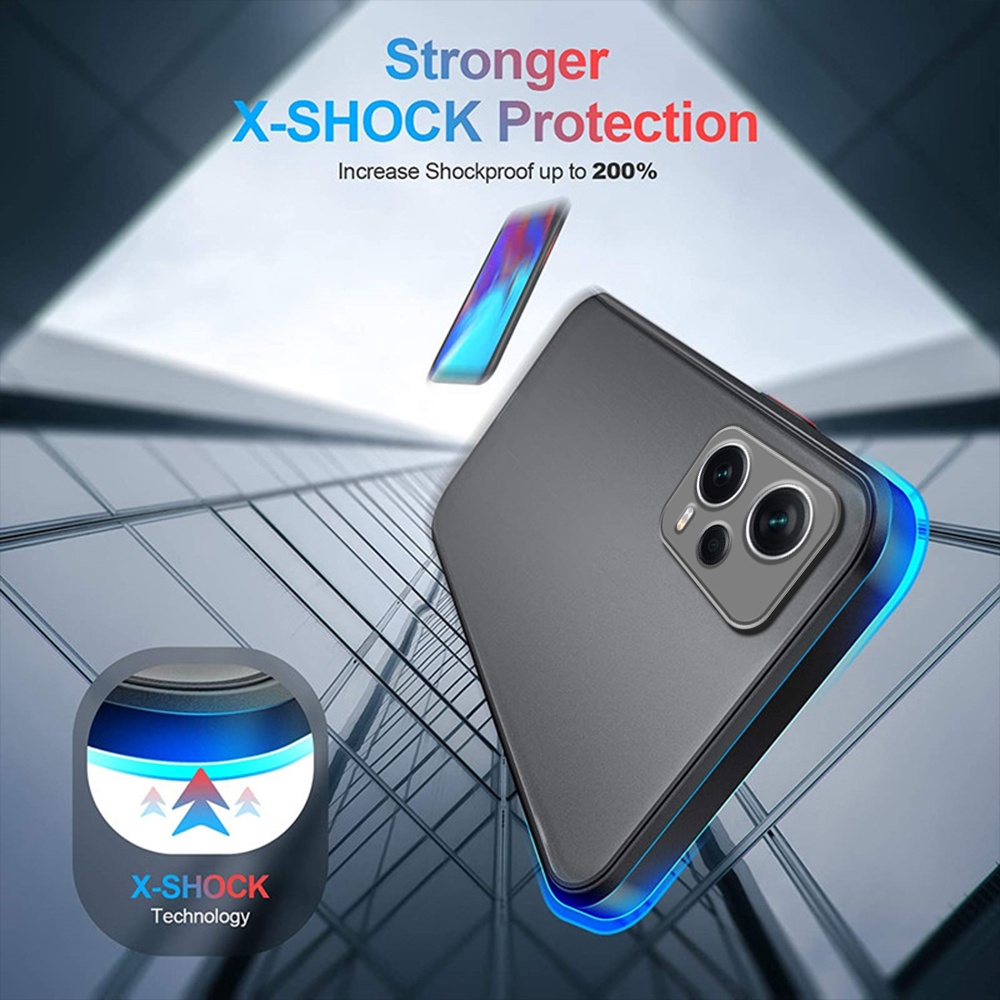5SE For Redmi Note 12 Turbo 5G Matte Shockproof Camera Protect shell For Xiaomi redmy Note12 Pro note12+ 4G