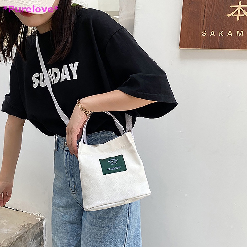 Túi Xách Canvas Cỡ Lớn In Chữ Thời Trang Cho Nữ Mới