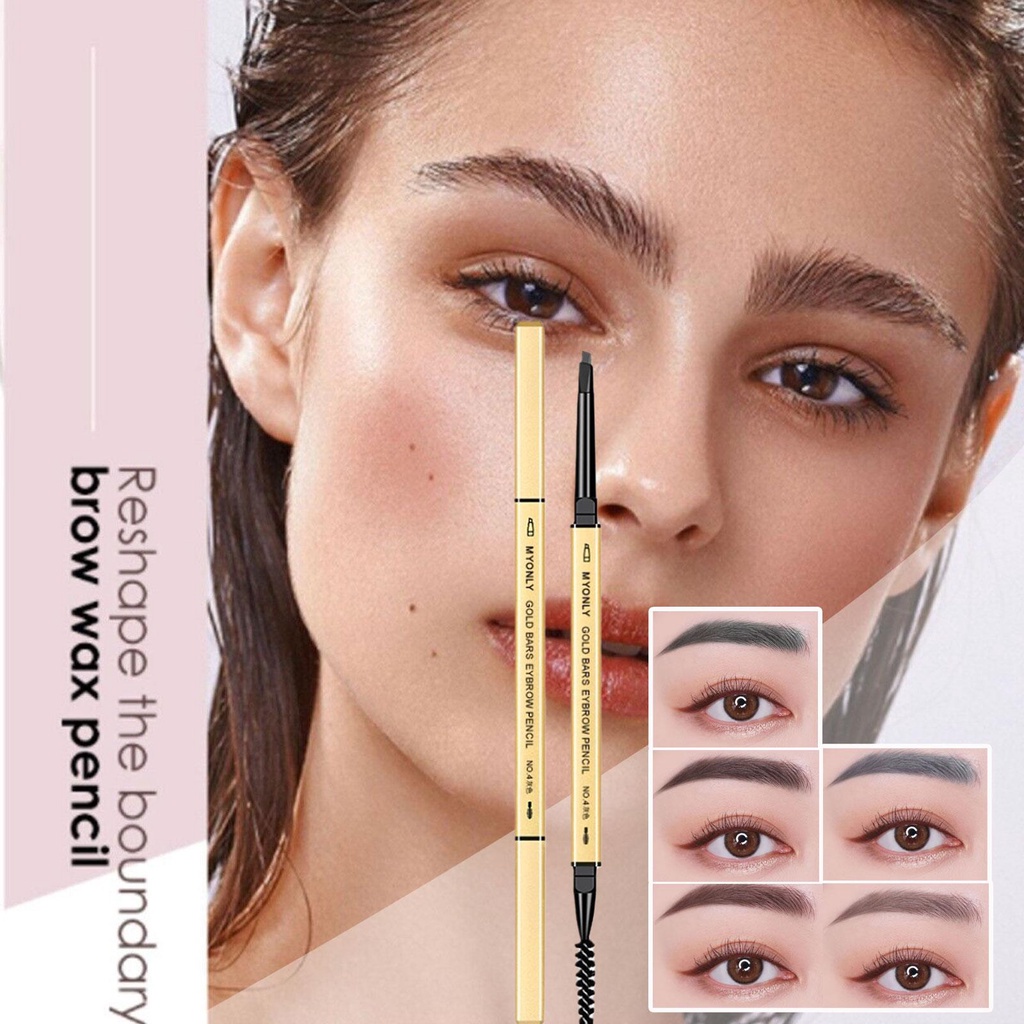 Bút Kẻ Lông Mày Hai Đầu Lâu Trôi Chống Thấm Nước 5 Màu Tùy Chọn A8L0