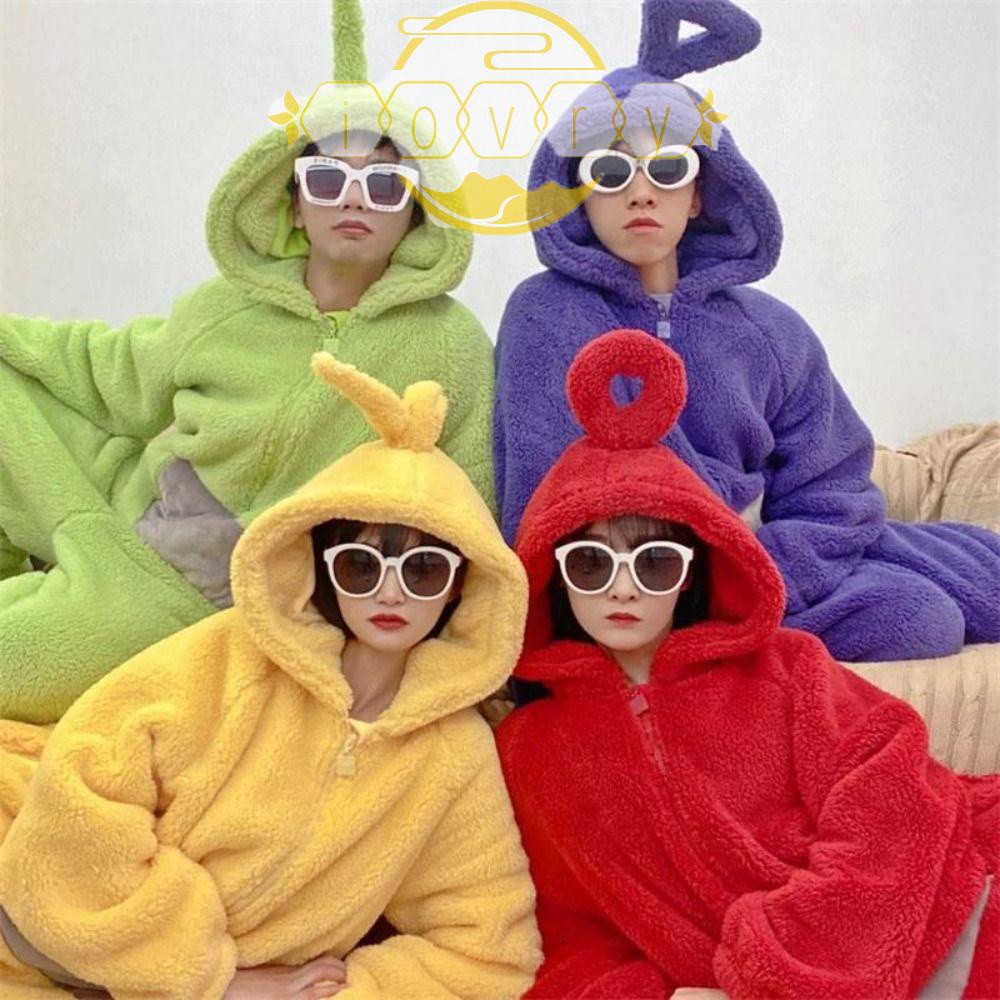 Ivory Bộ Đồ Ngủ Unisex Teletubbies Hoạt Hình Mascot LaLa Sáng Tạo Po Tinky Winky Dành Cho Người Lớn