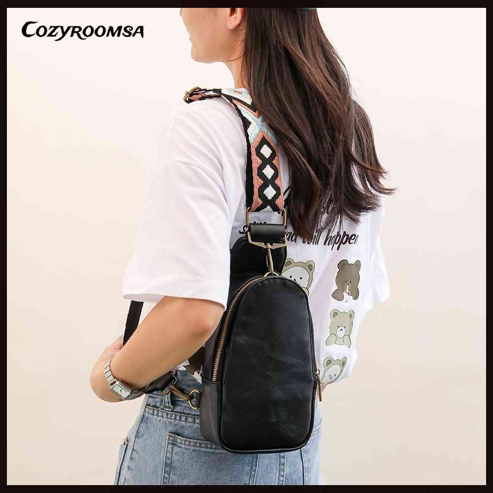 Túi Da Đeo Hông Có Khóa Kéo Thời Trang Cho Nữ