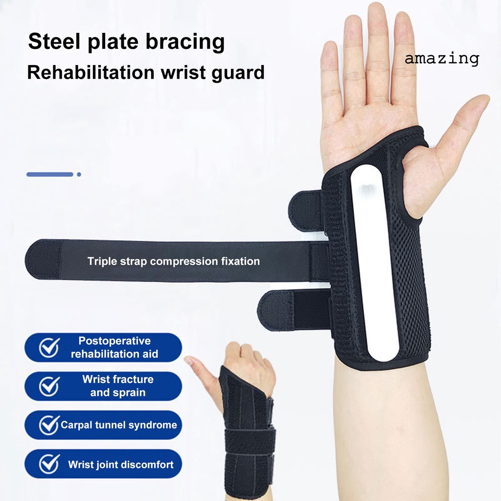 1 Đai Quấn Bảo Vệ Cổ Tay Bằng Thép Chống Bong Gân Khi Chơi Thể Thao