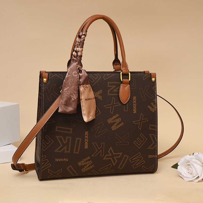 Túi tote Lụa Sức Chứa Lớn In Họa Tiết Đơn Giản Thời Trang Cho Nữ