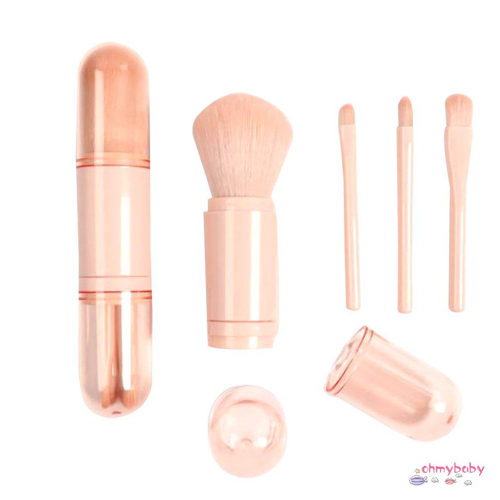 [Ready] Bộ Cọ Trang Điểm Có Thể Thu Vào Di Động 4 Trong 1 Bột Cao Cấp Phấn Mắt Phụ Kiện Làm Đẹp [Z/10]