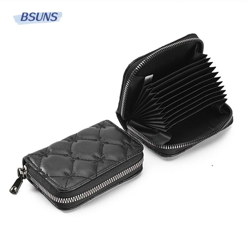 Ví Da PU Cầm Tay Có Khóa Kéo Dùng Đựng Thẻ Id Dành Cho Nữ Giá Đỡ