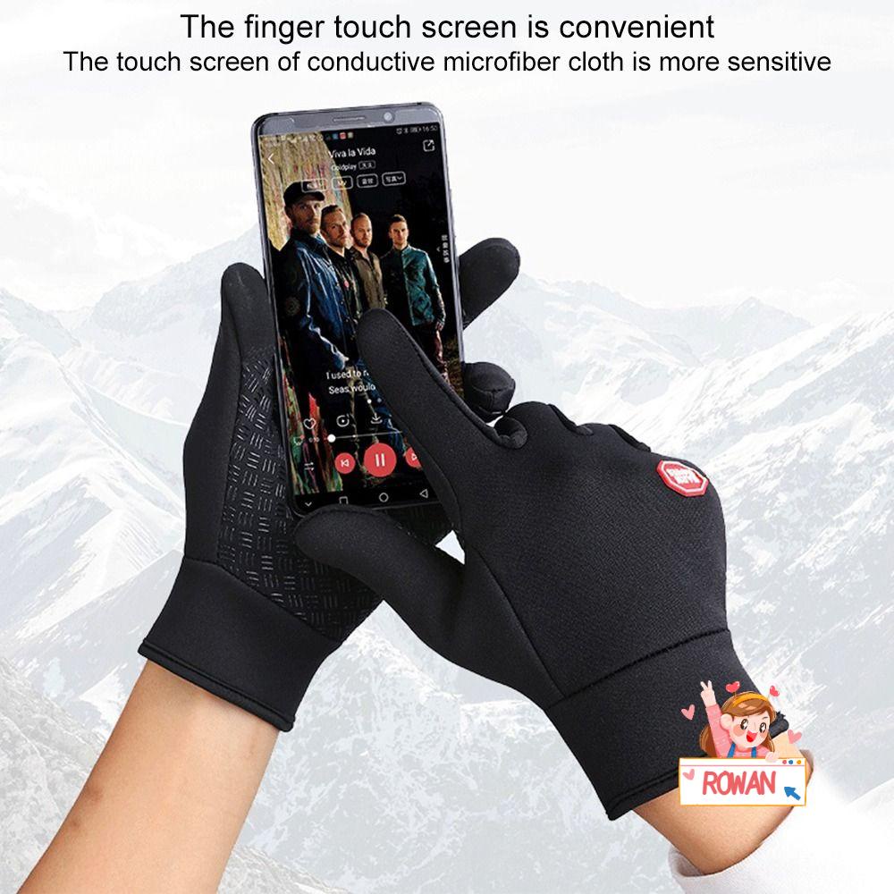 Găng Tay Lái Xe Nhung Dày Dặn Hấp Thụ Sốc Có Thể Chạm Màn Hình Cảm Ứng Thời Trang