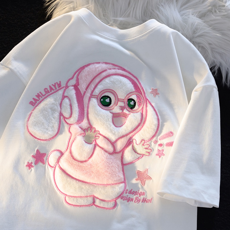 Áo Thun Tay Ngắn Chất Liệu 100% Cotton Cao Cấp Thời Trang Theo Phong Cách Hàn Quốc Cho Nữ