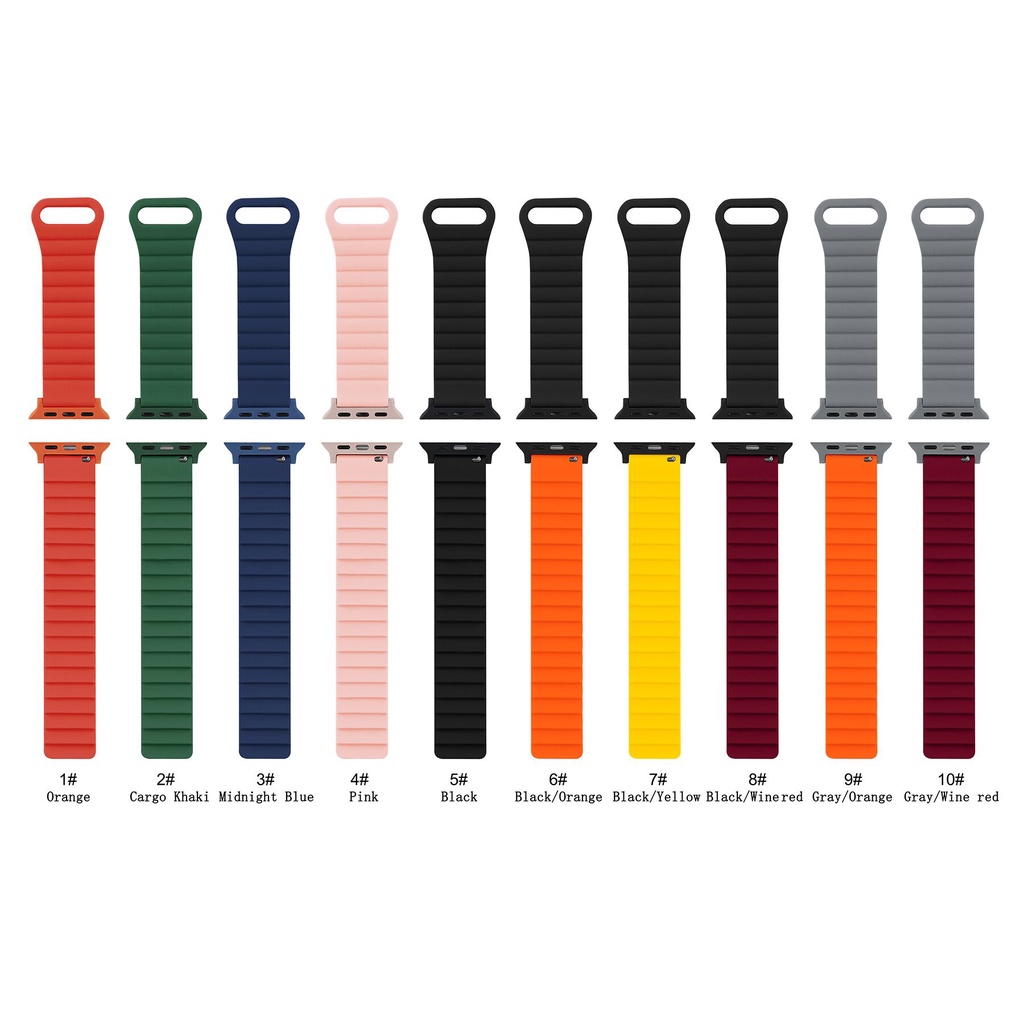 Dây Đeo Silicone Khóa Nam Châm 20mm 22mm Cho Đồng Hồ Thông Minh Samsung Galaxy Watch 4 5 Pro Active 2 Gear S3