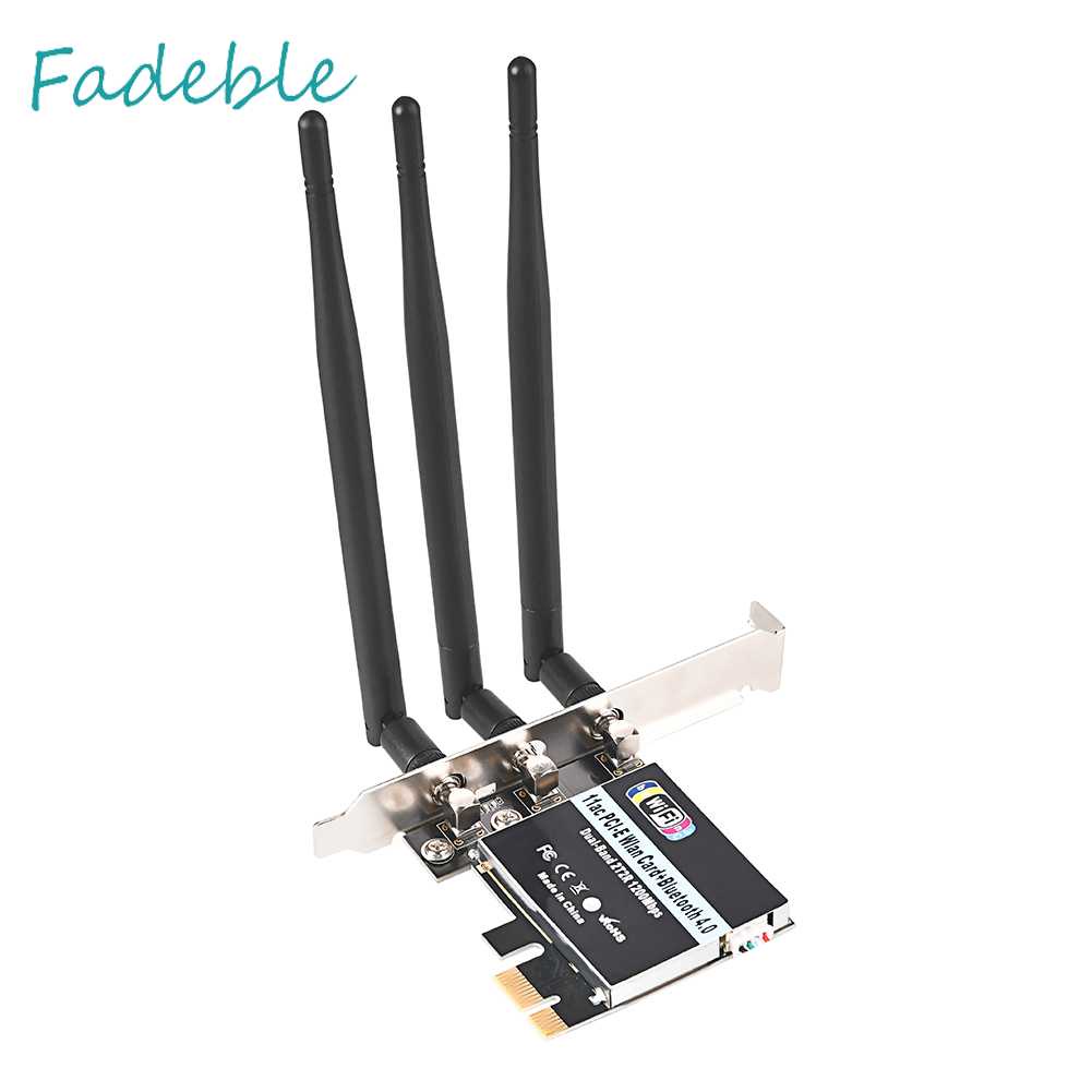 Thẻ Mạng Không Dây 2.4 / 5G 1300Mpbs Kết Nối Bluetooth 5.0