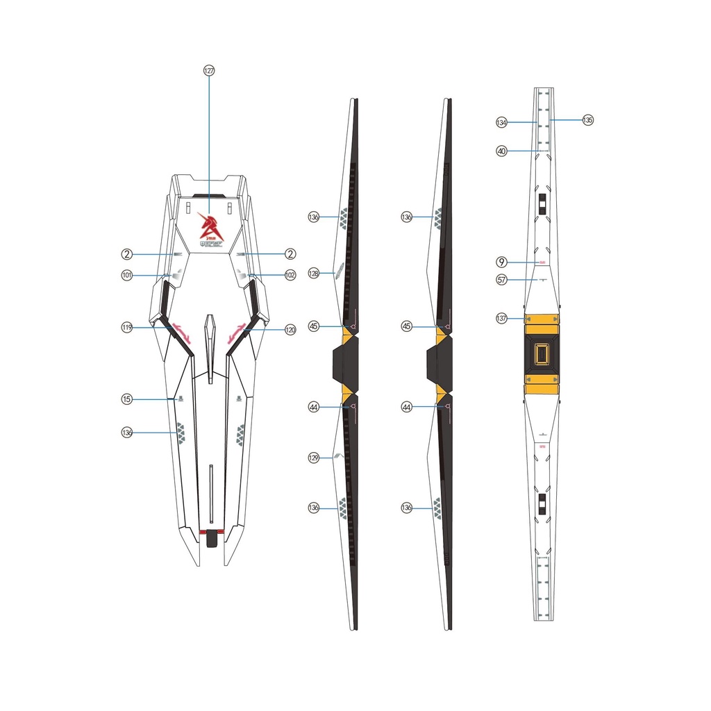 Decal Trượt Nước 1010 MG Nu RX-93