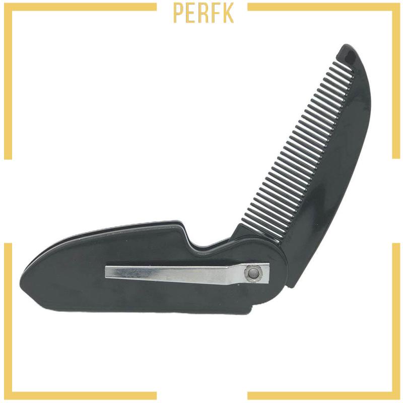 Lược Chải Râu Gấp Gọn Bỏ Túi Màu Đen Cho Nam Nữ