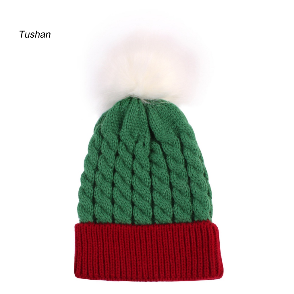 Mũ Len Đính Quả Bông Nhiều Màu Sắc Dành Cho Trẻ Em 6 Tháng-2 Tuổi