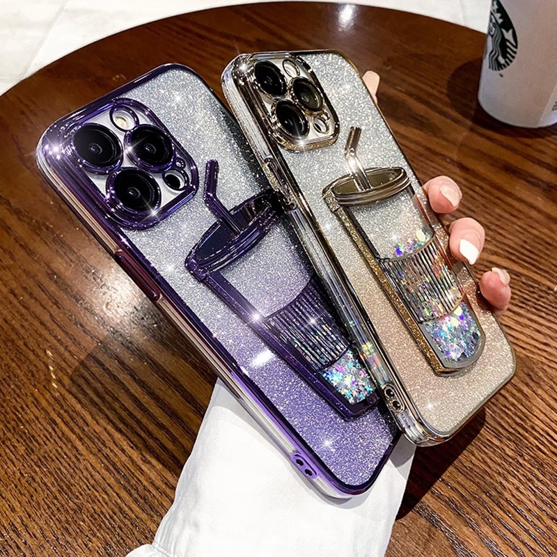 Ốp Điện Thoại Hình Trà Sữa 3D Sang Trọng Cho iPhone 14 Pro Max iPhone 12 13 Pro Max 14 plus