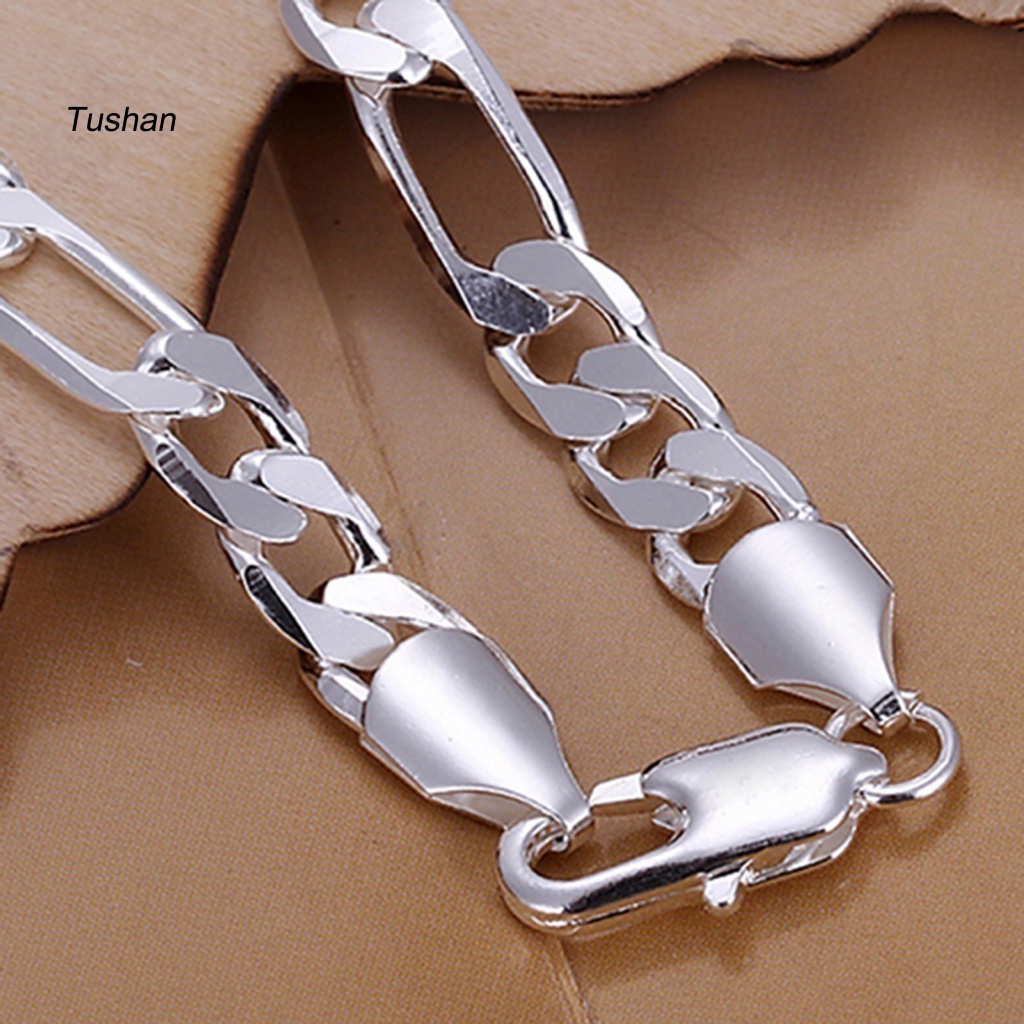 [Ts] Vòng Đeo Tay Unisex Mạ Bạc Thiết Kế Dạng Càng Cua Phẳng Thời Trang Thích