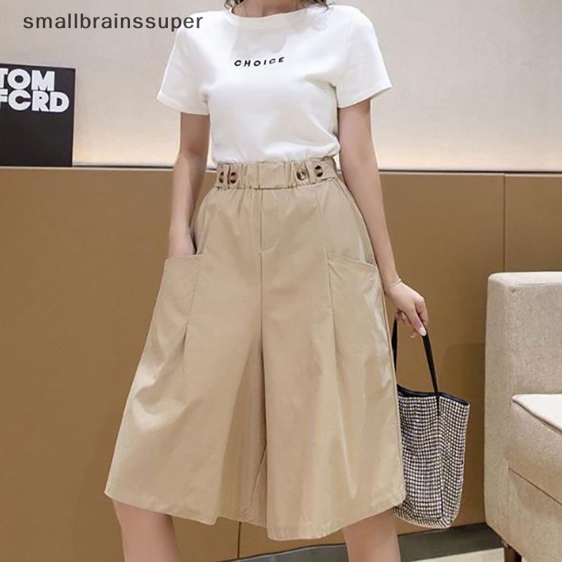 Quần Short Chữ A Lưng Cao Màu Trơn Thời Trang Mùa Hè Cho Nữ