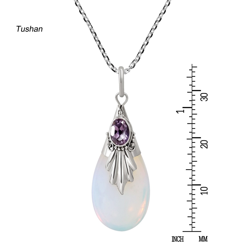 Vòng cổ Mặt Đá Hình Giọt Nước Thời Trang