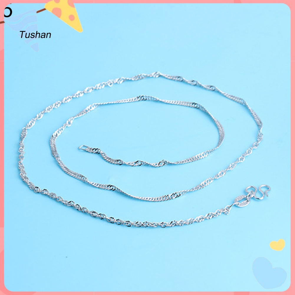 Vòng cổ Mạ Bạc 18 / 16 inch Thời Trang Cho Nữ