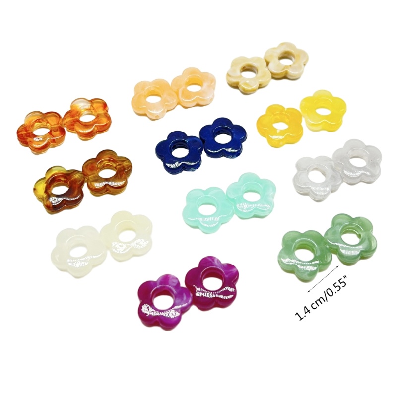 Bộ 20 Hạt Charm Hình Hoa Nhỏ 14x14mm
